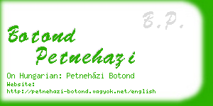 botond petnehazi business card